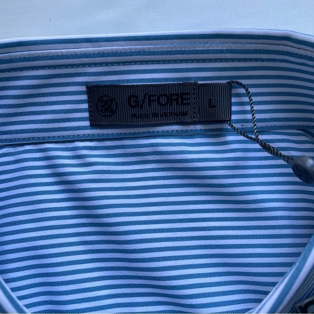 NWT G/FORE Striped Skull Button Down Shirt Large - Picture 7 of 9